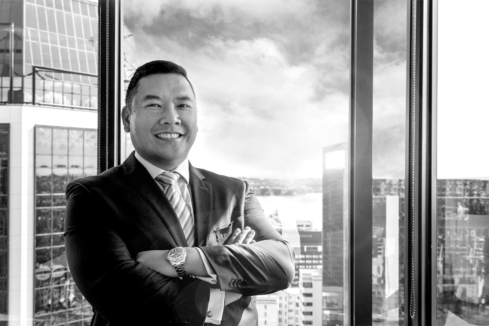 Lo Cheng, founder of AssetPro, in Auckland CBD office
